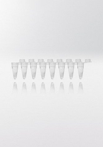 Nerbe Plus PCR microcentrifuge tube PP, 0,1ml, 8-strips, individually attached flat & transparent caps,
low profile, highly transparent (1200 pcs)