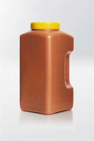 24-hrs-urine collection bottle PP, screw cap PE, 2,7 liter (1)