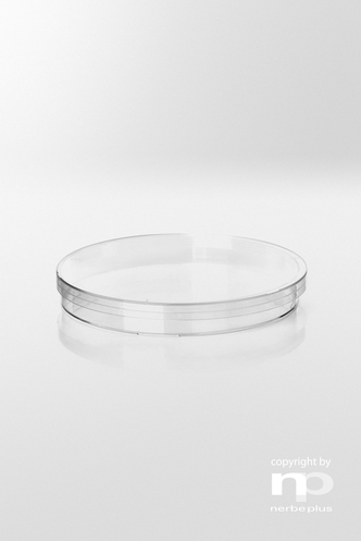 Petri dish PS, Ø90x16,2 mm, without vents, (non slippery / stackable), transparent, sterile SAL 10-3