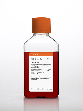 Corning® 500 mL DMEM (Dulbecco’s Modified Eagle’s Medium) with 4.5 g/L glucose, L-glutamine, sodium pyruvate