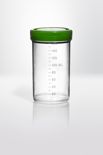 Screw cap container PP, 170 ml, sterile (110 pcs)