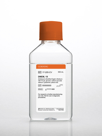 Corning® 500 mL DMEM (Dulbecco’s Modified Eagle’s Medium) with 4.5 g/L glucose, sodium pyruvate