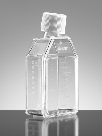 Falcon® 25cm² Rectangular Canted Neck Cell Culture Flask with White Plug Seal Screw Cap