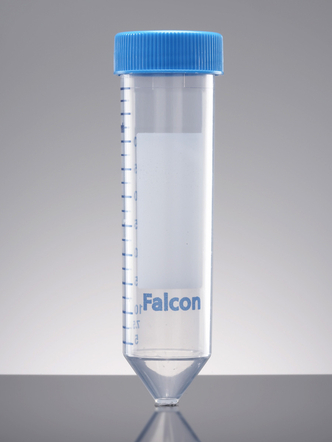 Falcon® 50 mL High Clarity PP Centrifuge Tube, Conical Bottom, Sterile, 25/Bag, 500/Case