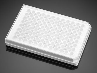 Falcon® 96-well White Flat Bottom TC-treated Microtest Assay Microplate, with Lid, Sterile, 5/Pack, 50/Case