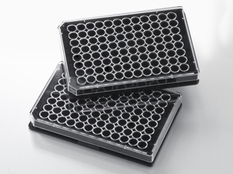 Falcon® 96-well Black Flat Bottom TC-treated Microplate, with Lid, Sterile, 8/Pack, 32/Case
