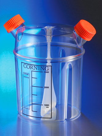 Corning® 3L Disposable Spinner Flask, Solid Cap, Sterile