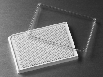 Corning® Low Volume 384-well White Flat Bottom Polystyrene TC-treated Microplate, 10 per Bag, With Lid, Sterile