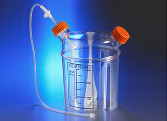 Corning® 3L Disposable Spinner Flask, Solid Cap and Aseptic Transfer Cap, Sterile