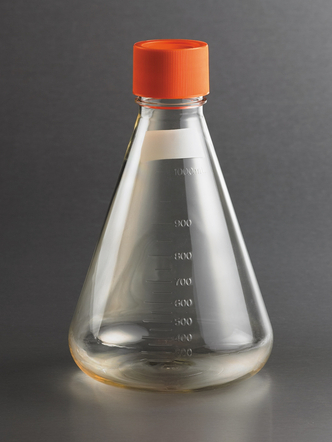 Corning® 1L Polycarbonate Erlenmeyer Flask with Flat Cap