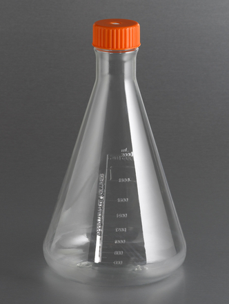 Corning® 1L Polycarbonate Erlenmeyer Flask with Vent Cap