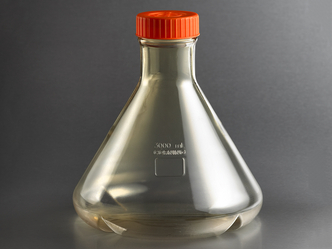 Corning® 3L Baffled Polycarbonate Erlenmeyer (Fernbach Design) Flask with Vent Cap