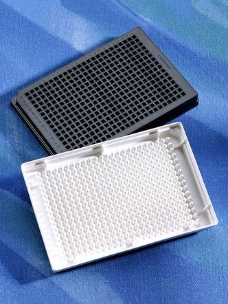 Corning® 384-well Low Volume Black Round Bottom Polystyrene High Bind Microplate, 10 per Bag, without Lid, Nonsterile