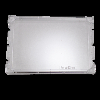 Lid with spacers (for improved airflow). Clear, sterile. 200/PK (8x25)