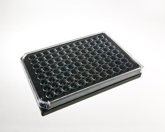 ViewPlate-96 Collagen Coated, Black, Glass Bottom, Tissue Culture Treated, Sterile, 96-Well with Lid, Case of 8