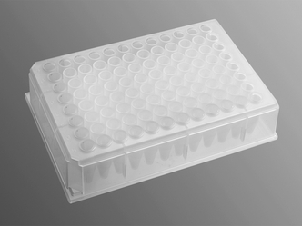 Axygen® 96-well Clear V-Bottom 600 µL Polypropylene Deep Well Plate, 5 per Pack, Nonsterile