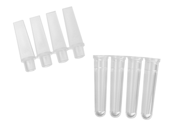 Axygen® 0.1mL Polypropylene PCR Tube Strips and Caps, 4 Tubes/Strip, 4 Caps/Strip, Clear, Nonsterile