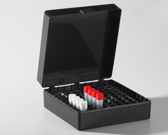Axygen® Microcentrifuge Tube Storage Box, 100 x 1.5 to 2.0 mL, Opaque Black (2 pcs)