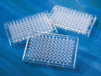 Corning® 96-well Clear Flat Bottom Polystyrene TC-treated Microplates, 10 per bag, with Lid, Sterile