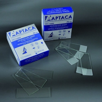 Microscope slides, cut edges, frosted end (72 pcs)