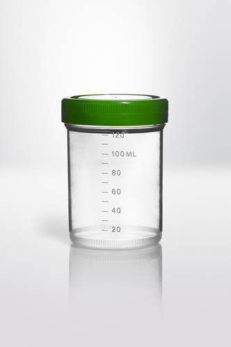 Screw cap container PP, 125ml, sterile (150 pcs)