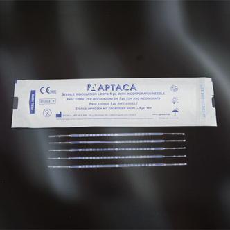 Aptaca Sterile inoculating loops in PS, vol. 1 ul - bags of 20 pcs, neutral (2000 pcs)