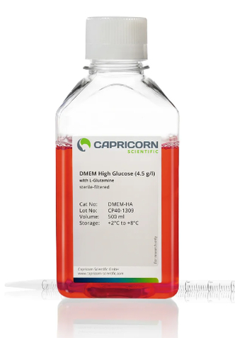 DMEM High Glucose (4.5 g/l), with L-Glutamine (500 ml)