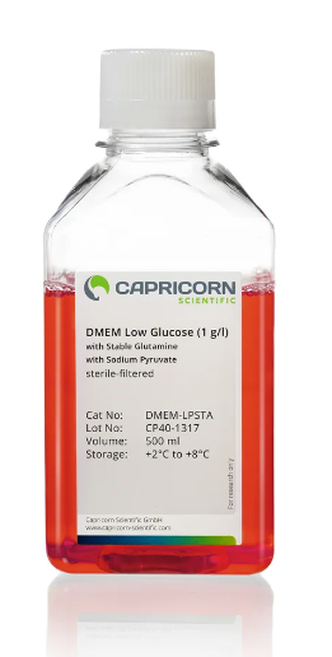 DMEM Low Glucose (1 g/l), with Stable Glutamine, with Sodium Pyruvate (500 ml)