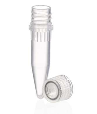 Micro screw cap tube PP, 1,5ml, with enclosed screw cap PP with O-ring (500 pcs)