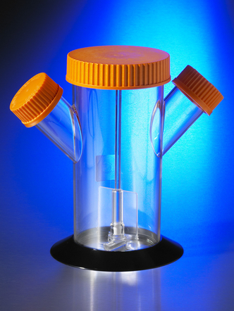 Corning® 500 mL Disposable Spinner Flask with 100 mm Top Cap and 2 Angled Sidearms, Sterile