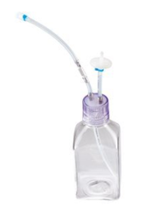 A 2 port MYCAP™ bottle closure with 1000 mL bottle