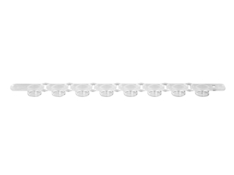 Axygen® PCR 1 x 8 Strip Flat Caps, Fit 0.2 mL PCR Tube Strips, Clear, Nonsterile