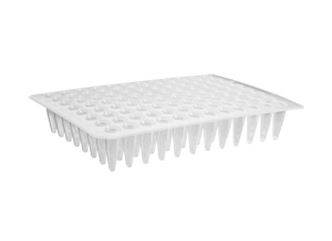 Axygen® 96-well Flat Top Polypropylene PCR Microplate, No Skirt, Clear, Nonsterile