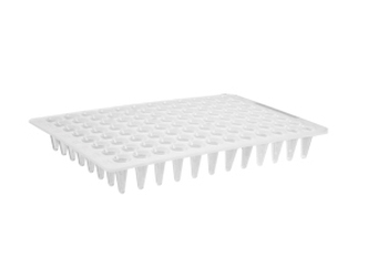 Axygen® 96-well Polypropylene Flat Top PCR Microplate, Low Profile, No Skirt, White, Nonsterile