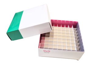 Cardboard origami cryobox with 9x9 divider (1 pcs)